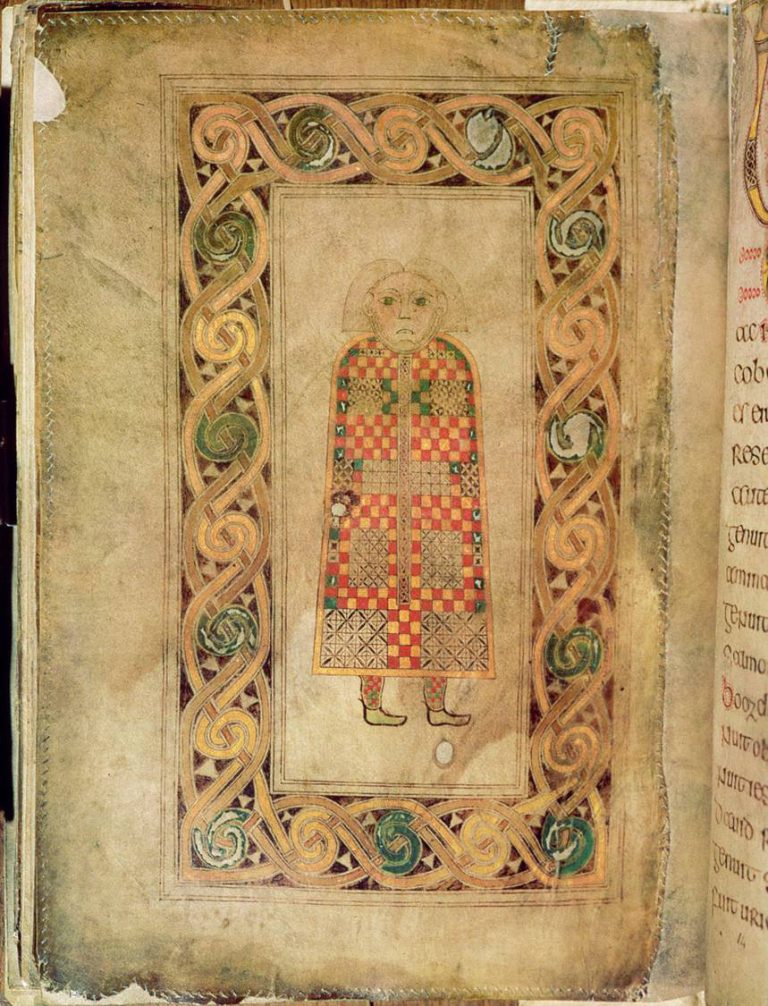 Book of Durrow, Symbol of Matthew, probably from Iona, Scotland (or ...