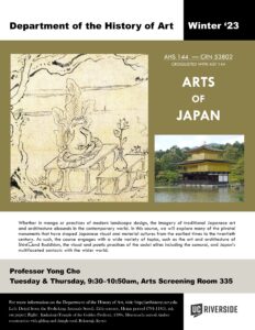 AHS 144 Winter 23 Course Flyer: Art of Japan