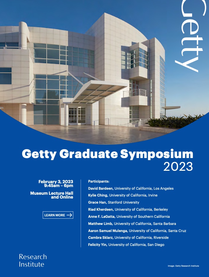 Cambra Sklarz Presents at the 2023 Getty Graduate Symposium
