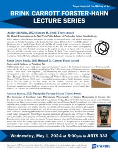2024 Brink-Carrott-Forster-Hah Lecture Series