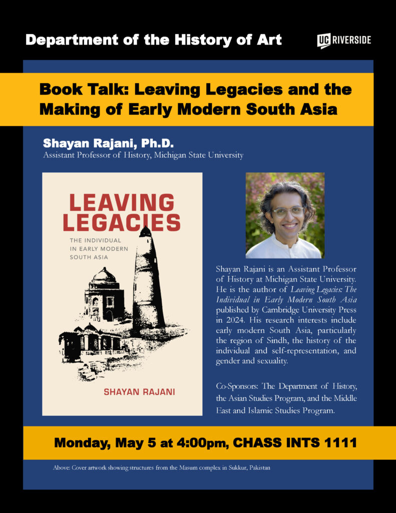 Leaving Legacies and the Making of Early Modern South Asia – Department ...