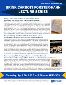 2026 Brink Carrott Forster-Hah Lecture Series
