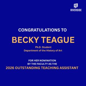 2026 Outstanding Teaching Assistant: Becky Teaque