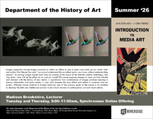 Introduction to Media Art, Course Flyer, Summer '26
