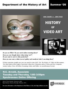 History of Video Art Course Flyer, Summer '26